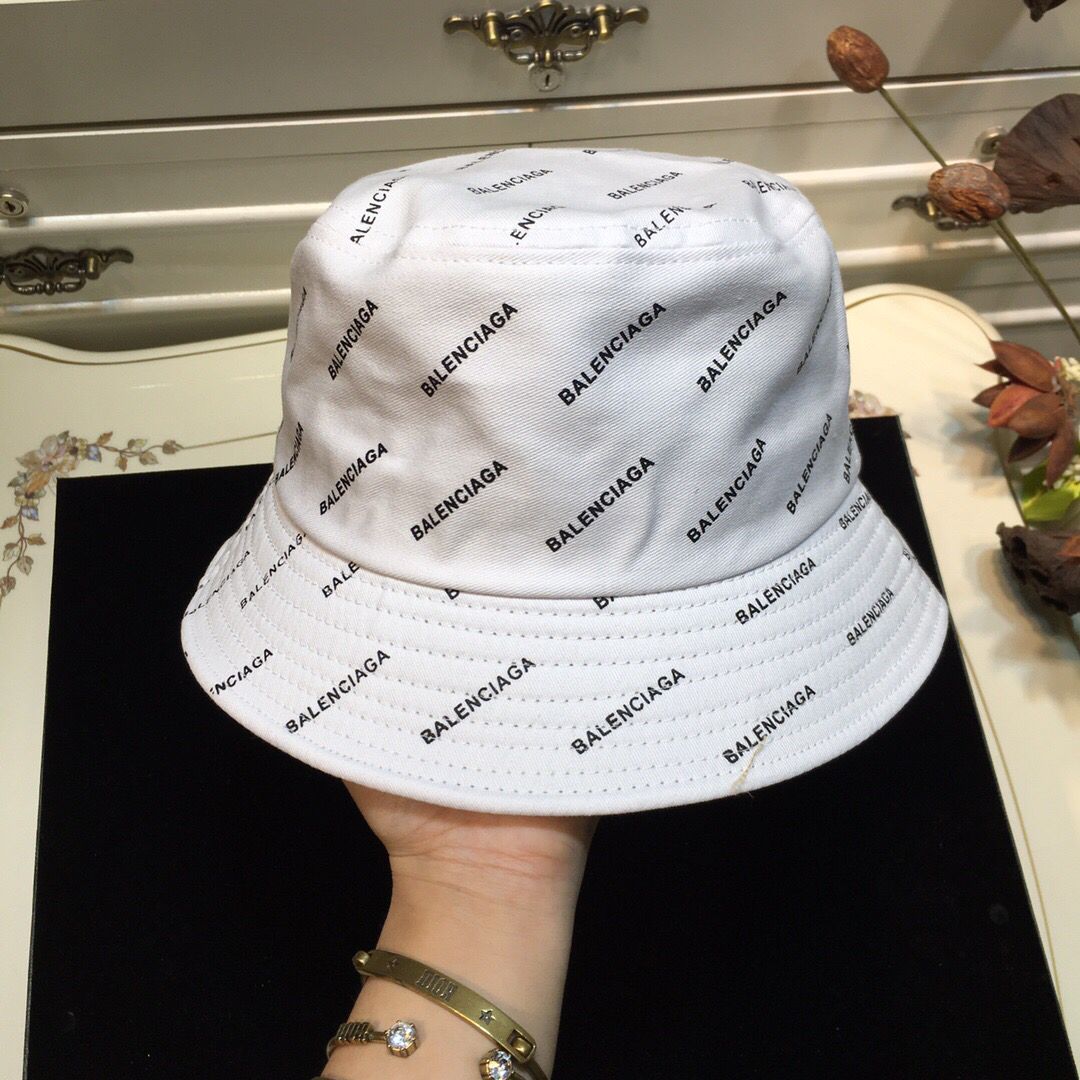 原版巴黎世家男女款帽子 Balenciaga巴黎世家时尚单品字母印花渔夫帽 原版巴黎世家帽子 