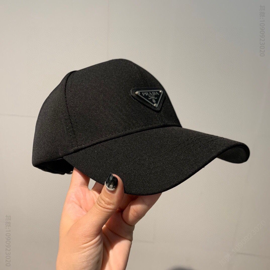 PRADA普拉达男女通用三角标棒球帽鸭舌帽