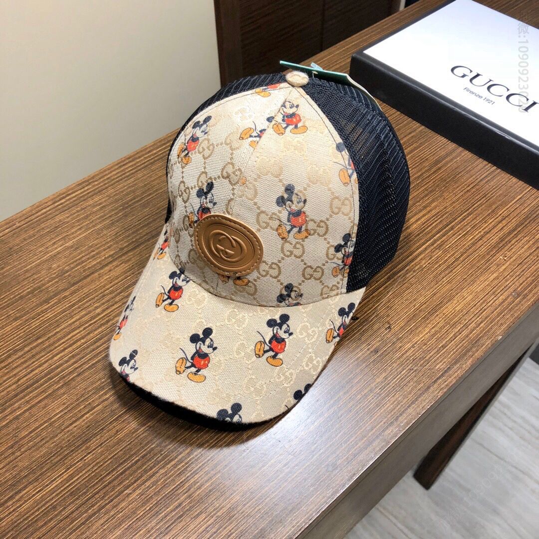 GUCCI古奇2023新款米奇棒球帽鸭舌帽