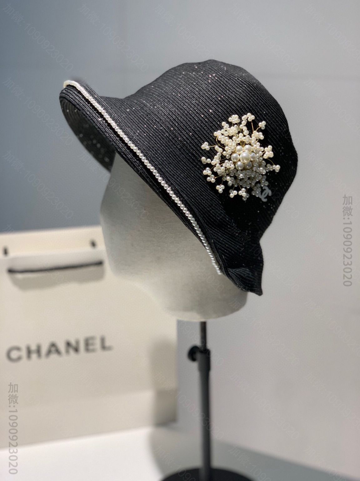CHANEL香奈儿2023纯收工编织可折叠礼帽草帽