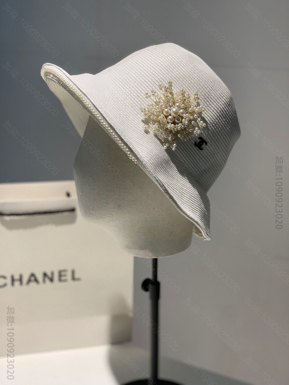 CHANEL香奈儿2023纯收工编织可折叠礼帽草帽