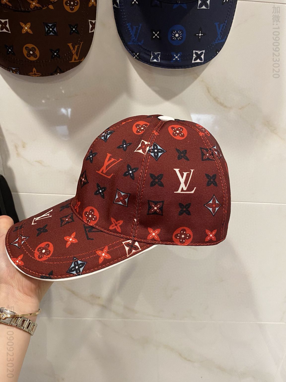 LV路易威登原版帆布料+头层牛皮新款原单棒球帽鸭舌帽