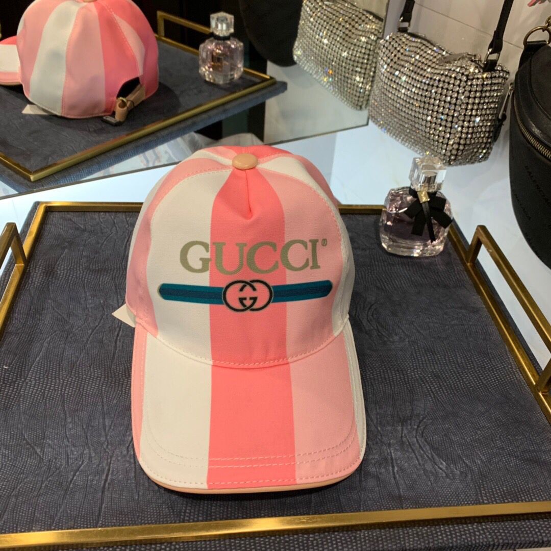 GUCCI古奇原版帆布料+头层牛皮丝印logo原单棒球帽鸭舌帽