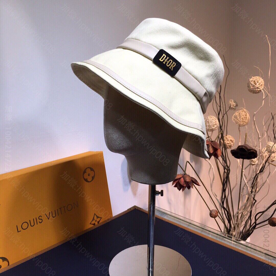 Dior迪奥遮阳防晒可折叠帆布渔夫帽 奢品迪奥女士帽子 