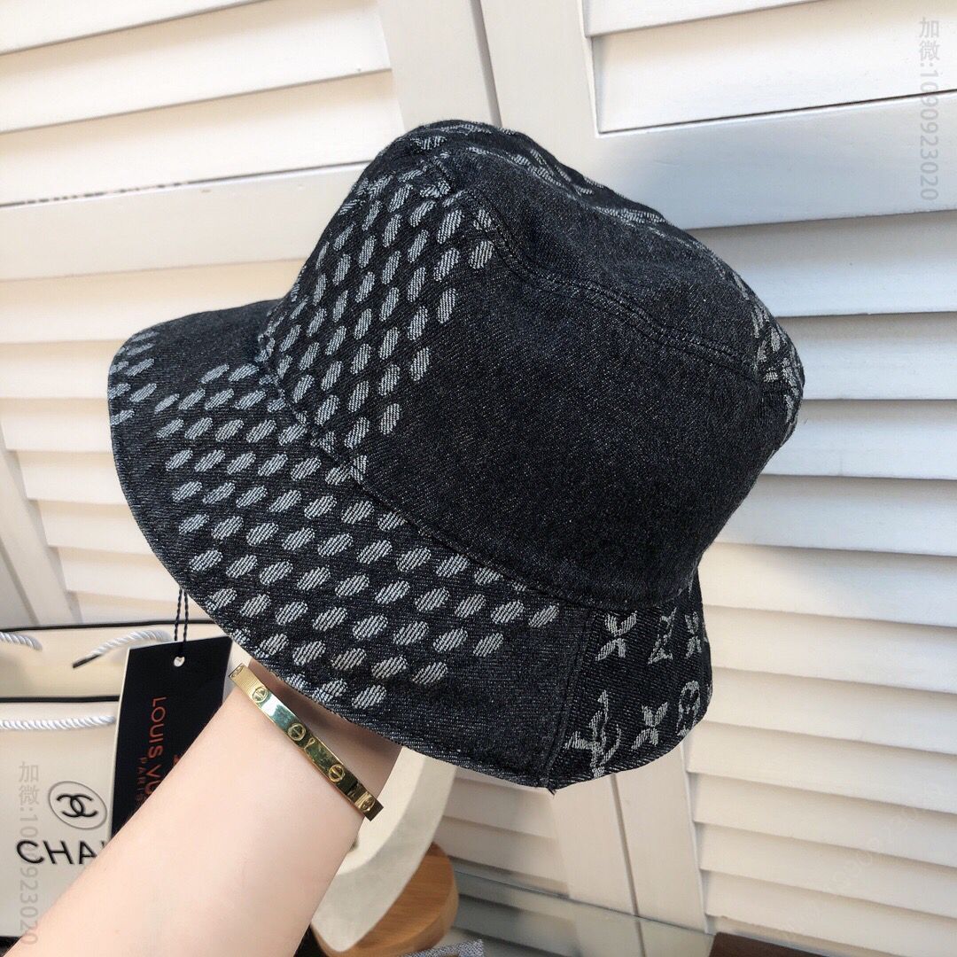 LV路易威登双面经典牛仔男女通用渔夫帽