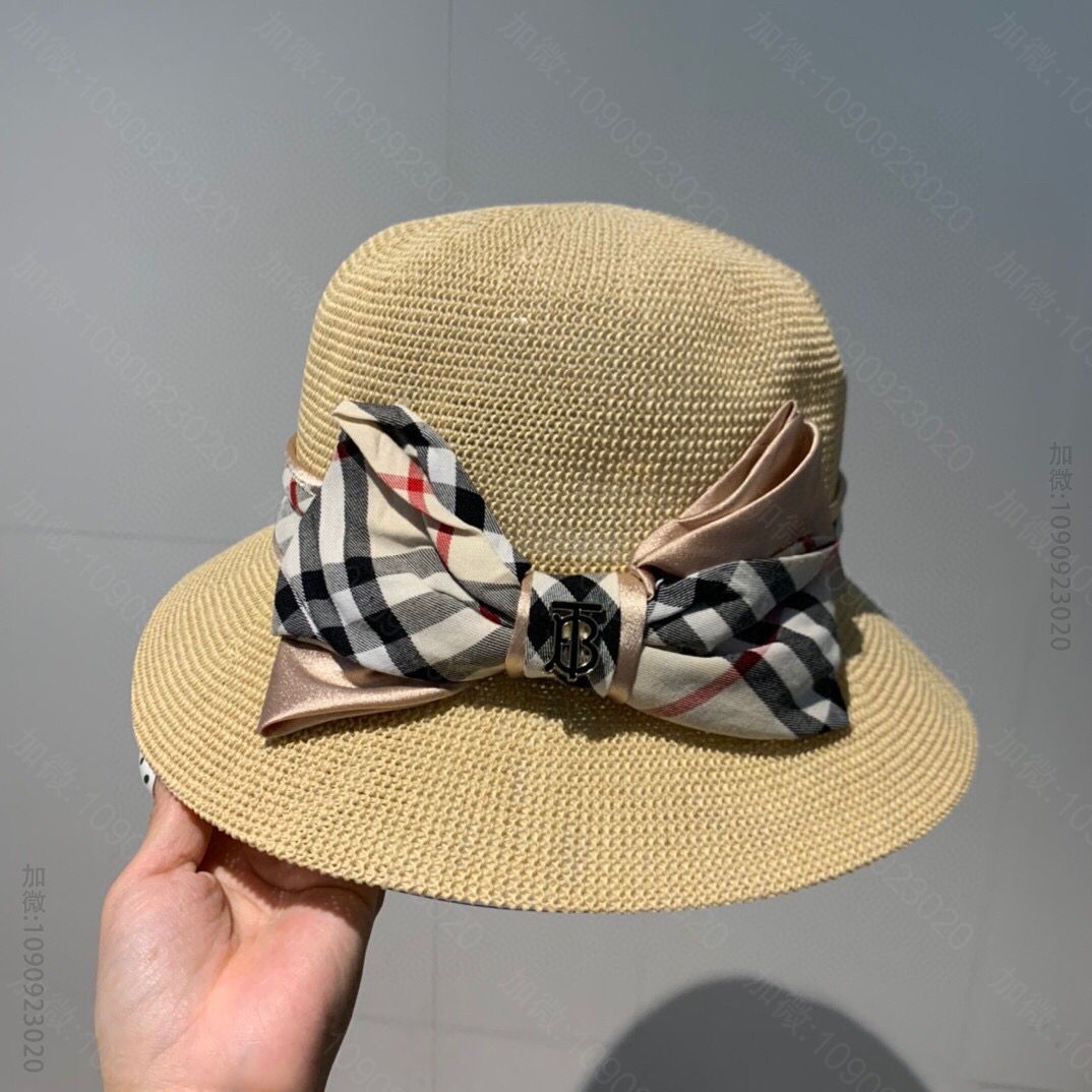 Burberry博柏利2023春夏新款纸草遮阳帽