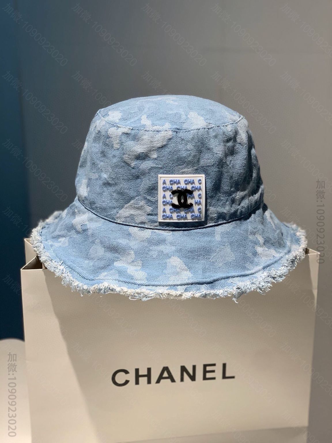 CHANEL香奈儿彩棉洗水手工抓须渔夫帽