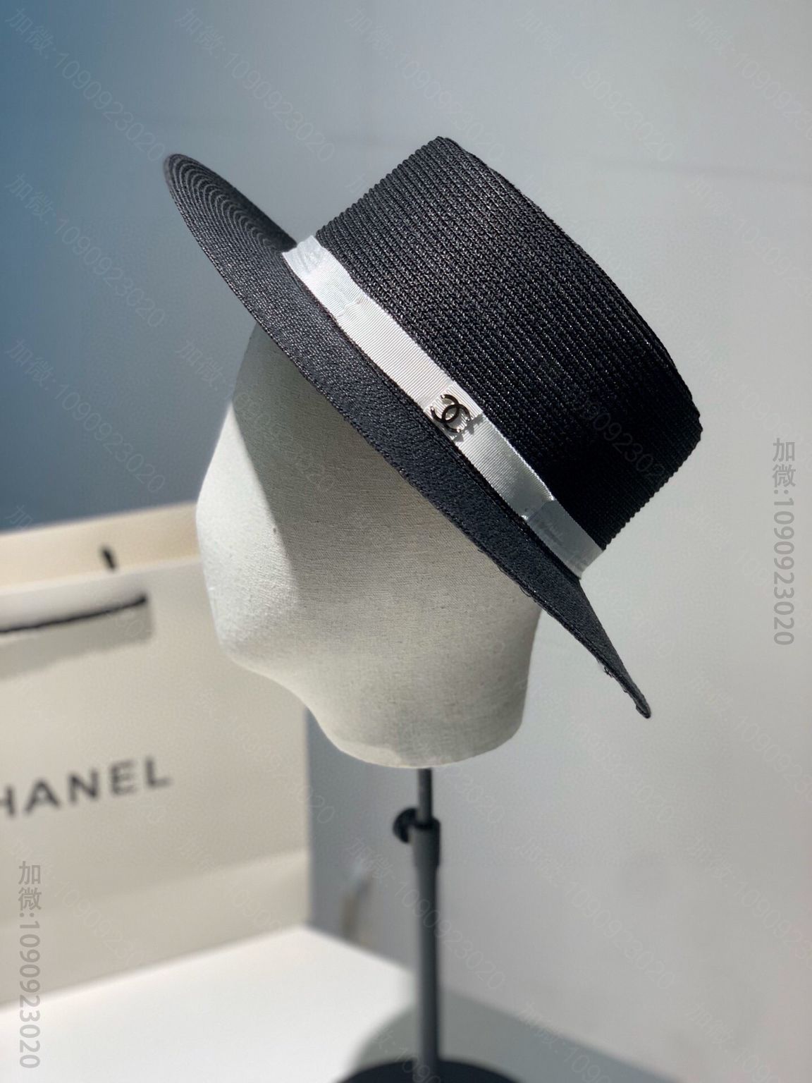 CHANEL香奈儿特制PP草材质专柜同步礼帽