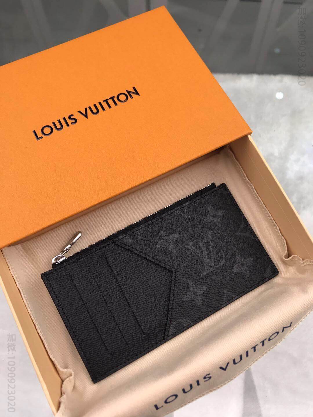 LV 卡包 M64038黑花