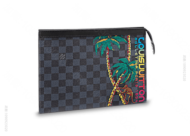 LV/路易威登18新款限量夏威夷风椰子树男士中号手拿包N63510