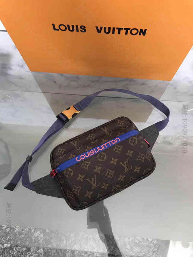 LV/路易威登18春夏秀款 新款蓝色老花 邮差包 斜挎胸包M43828