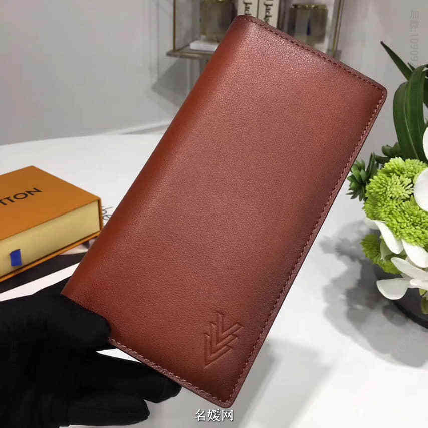 LV/路易威登 小牛皮 Ombre Brazza 长款对折钱夹 M61195