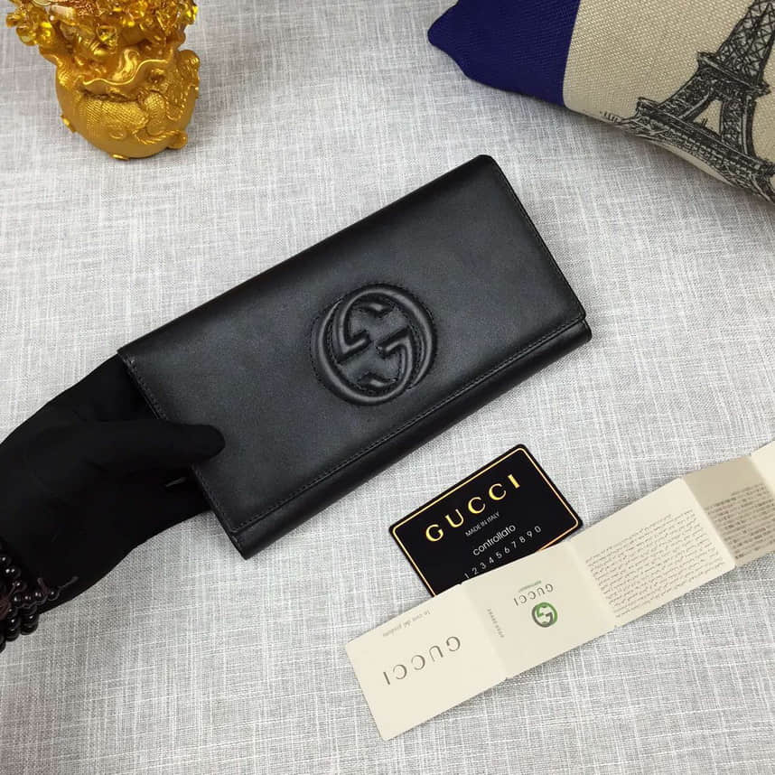 Gucci/古奇男款钱包 T970198男仕手包加盖头多卡位专柜热销爆款 古奇钱包 奢品皮具网 