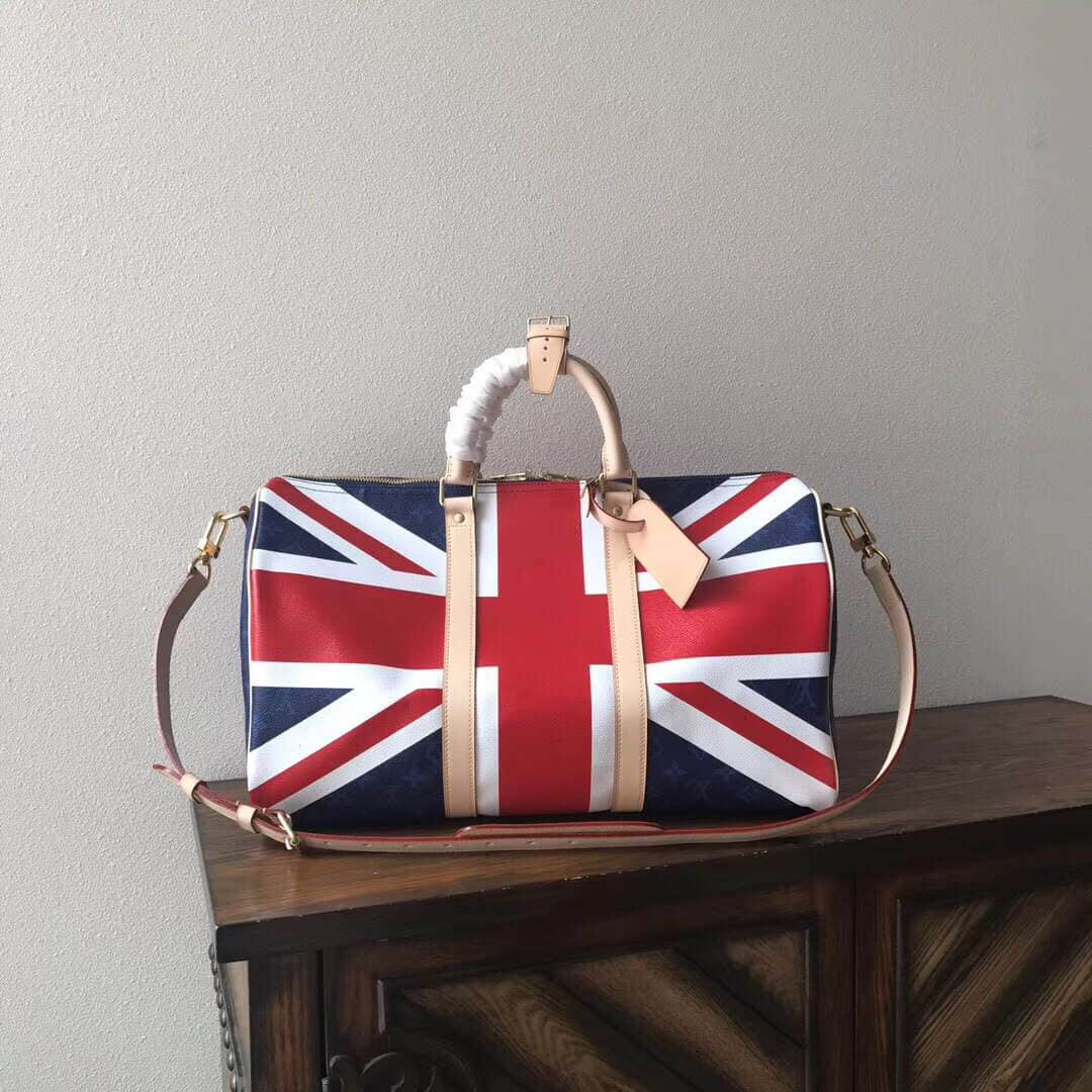 LV/路易威登 KEEPALL 45 旅行袋（配肩带）英国皇室婚礼定制版