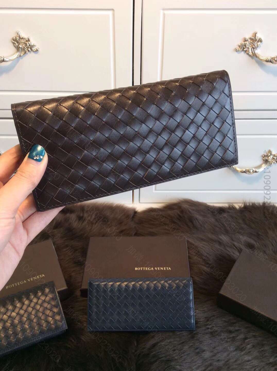 葆蝶家（BottegaVeneta）BV（深咖）牛皮男士长夹MS180