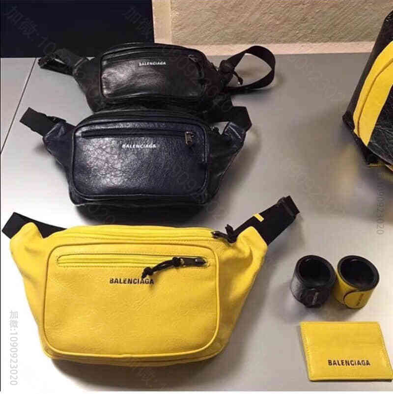 Balenciaga/巴黎世家 字母logo凹凸造型腰包