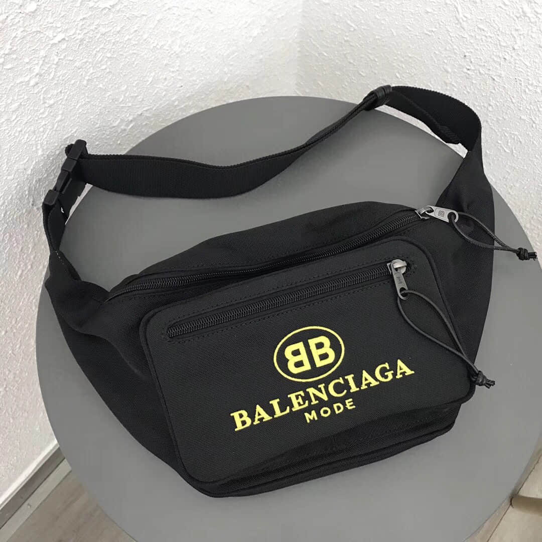 Balenciaga/巴黎世家 印字母logo尼龙布料腰包