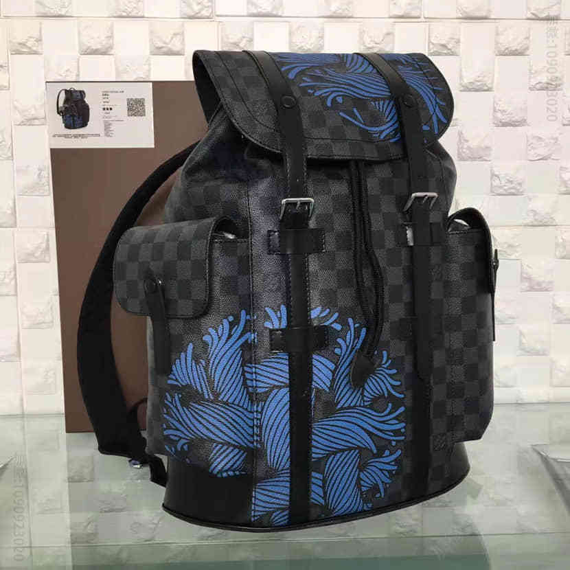 LV CHRISTOPHER 男士登山绳索花纹小号双肩包N41709