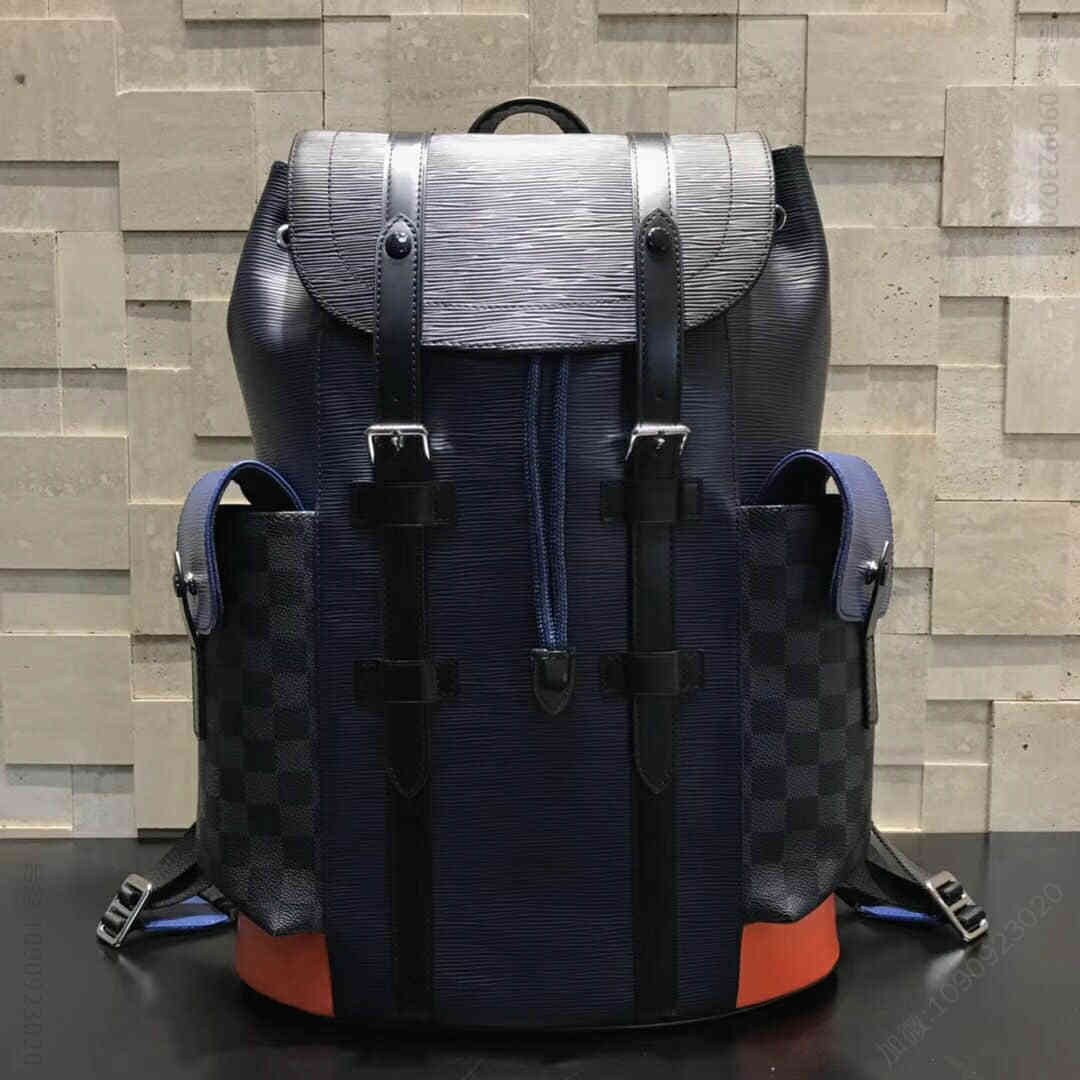 LV/路易威登 18新款拼色 CHRISTOPHER 男士双肩包 背包 M51457