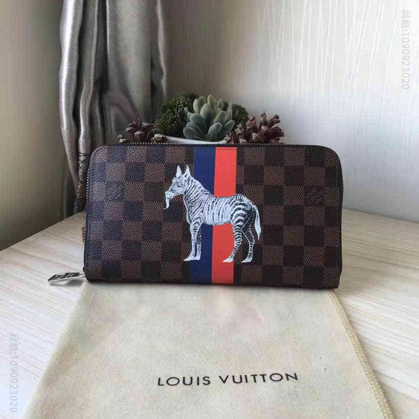 LV N63342 路易威登ZIPPY ORGANIZER 拉链钱夹 Damier Ebene斑马图案