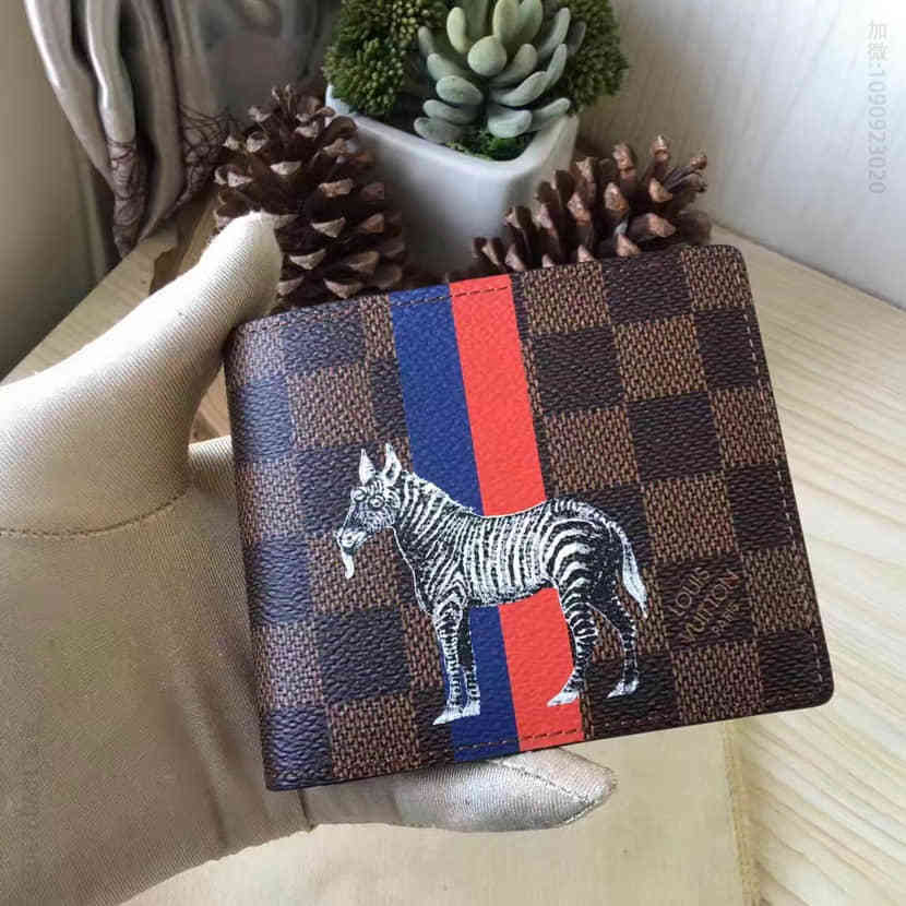LV N63343 路易威登Multiple钱夹 Damier Ebene涂层帆布 斑马图案