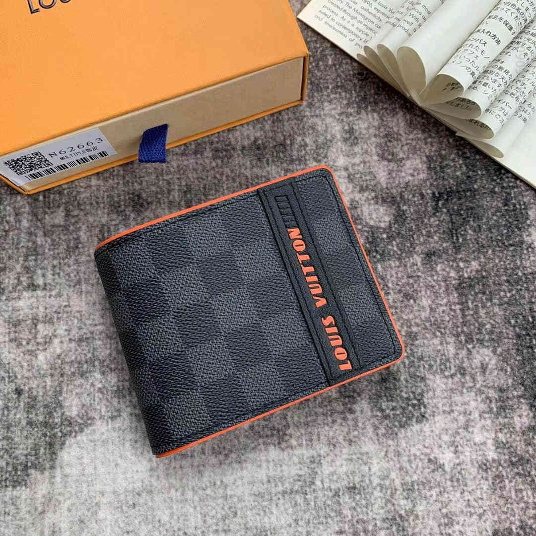 LV/路易威登 1854系列饰皮MUL TIPLE短款对折钱夹 N62663