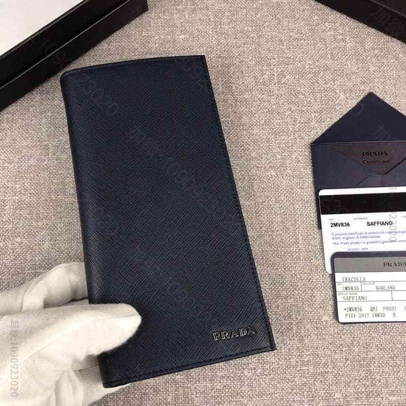 Prada普拉达男士西装夹2MV836深蓝一行字唛