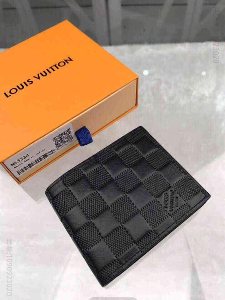 LV N63334 Damier Inifinite皮革 Marco钱夹