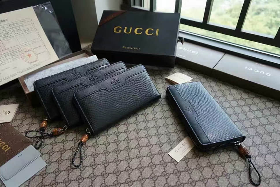 Gucci/古奇男士钱包 2017最新款专柜代购339178男士长款拉链钱夾 古奇钱包 奢品皮具网 