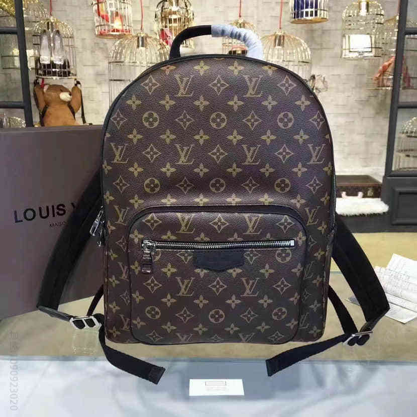 LV M41530 路易威登 Monogram Macassar Josh男士双肩背包 老花