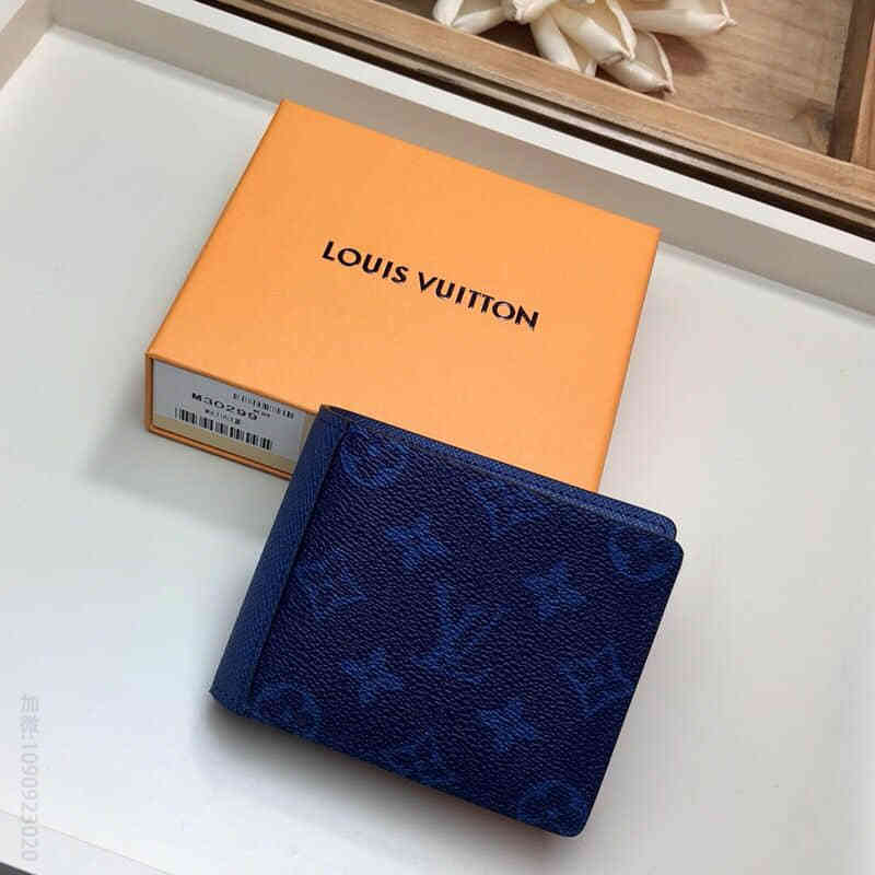 LV M30299 Multiple蓝花短款对折钱夹