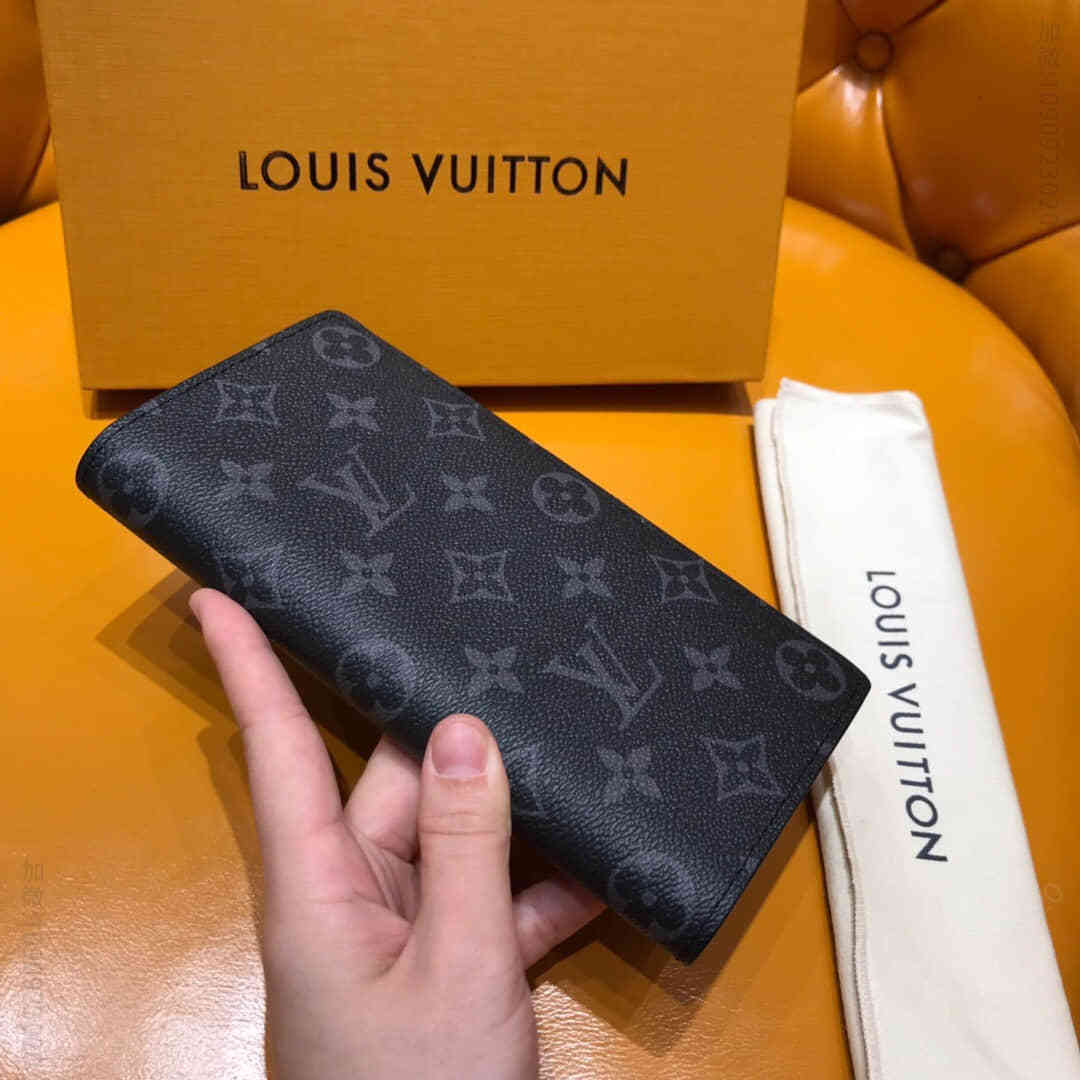 LV 黑花长款对折BRAZZA钱夹 M61697