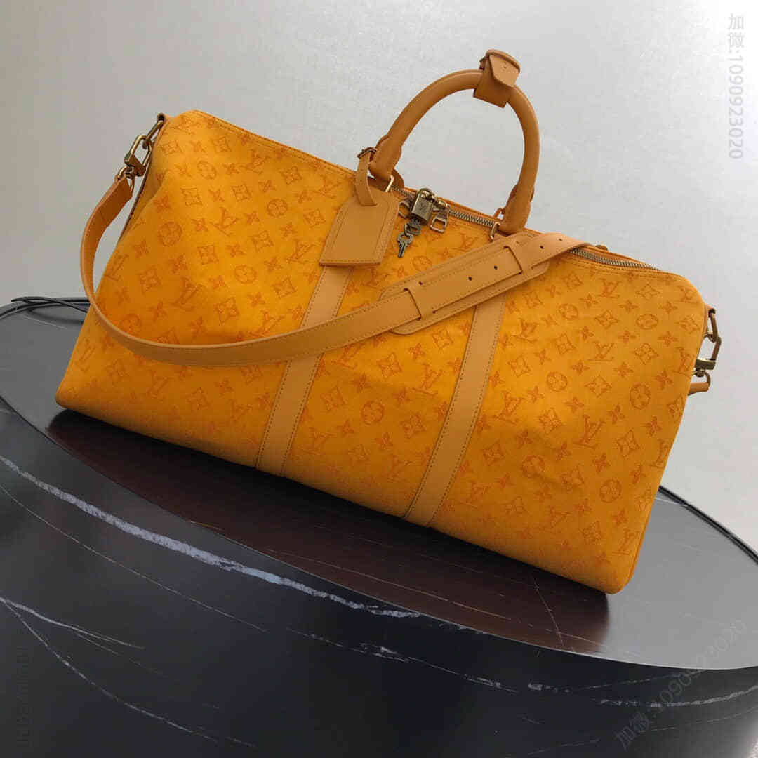 LV Keepall Bandoulière 50 手袋 橙色旅行袋 M44644