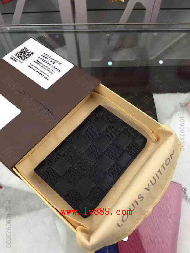 高仿LV男士钱夹 LV男士钱夹 LV N63197 路易威登 口袋钱夹 Damier Infini 皮革男士系列 原单LV钱夹 N63197