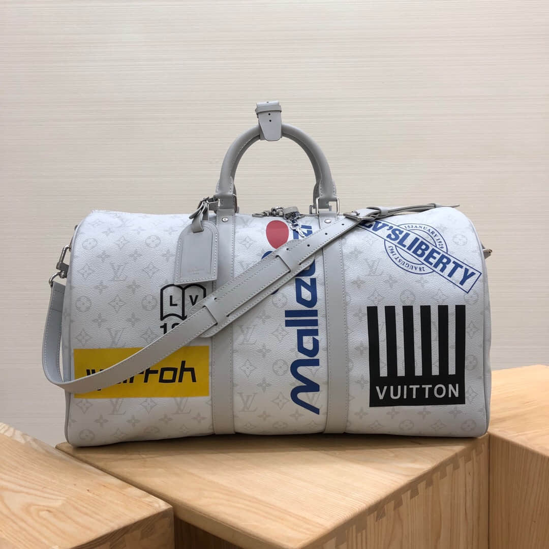 LV Keepall Bandouliere 50 M44643 白色 旅行...