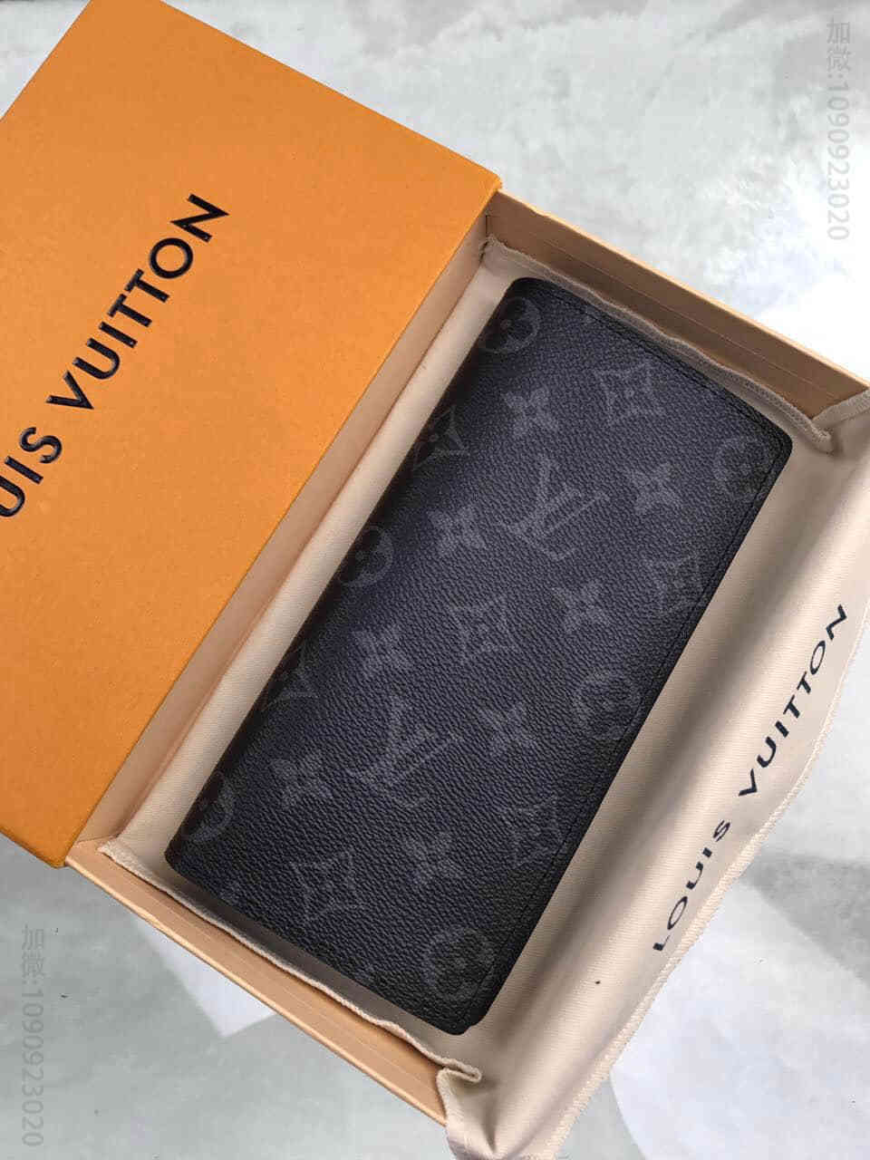 LV 闪电黑花长款对折BRAZZA钱夹 M61697