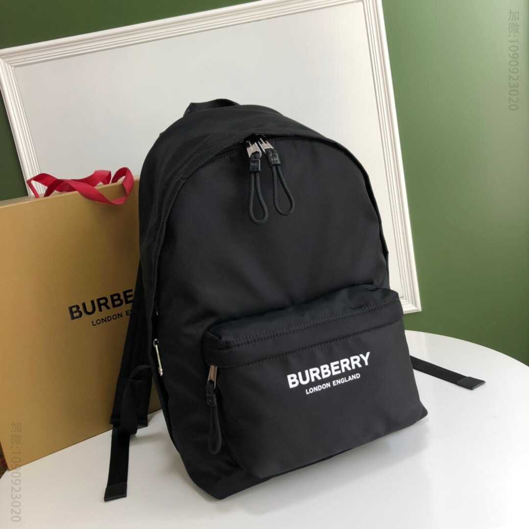 Burberry巴宝莉19新品徽标印花尼龙双肩包80161091