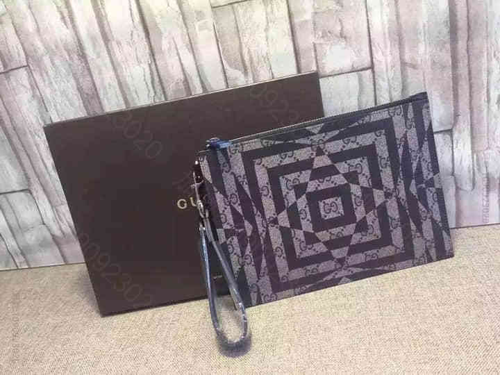 Gucci/古驰官网 16早春新款男女通用手拿包 411768黑