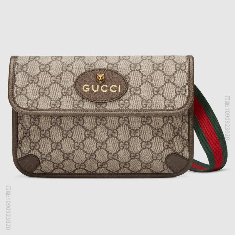 Gucci古驰GGSupreme高级人造帆布帆布腰包493930
