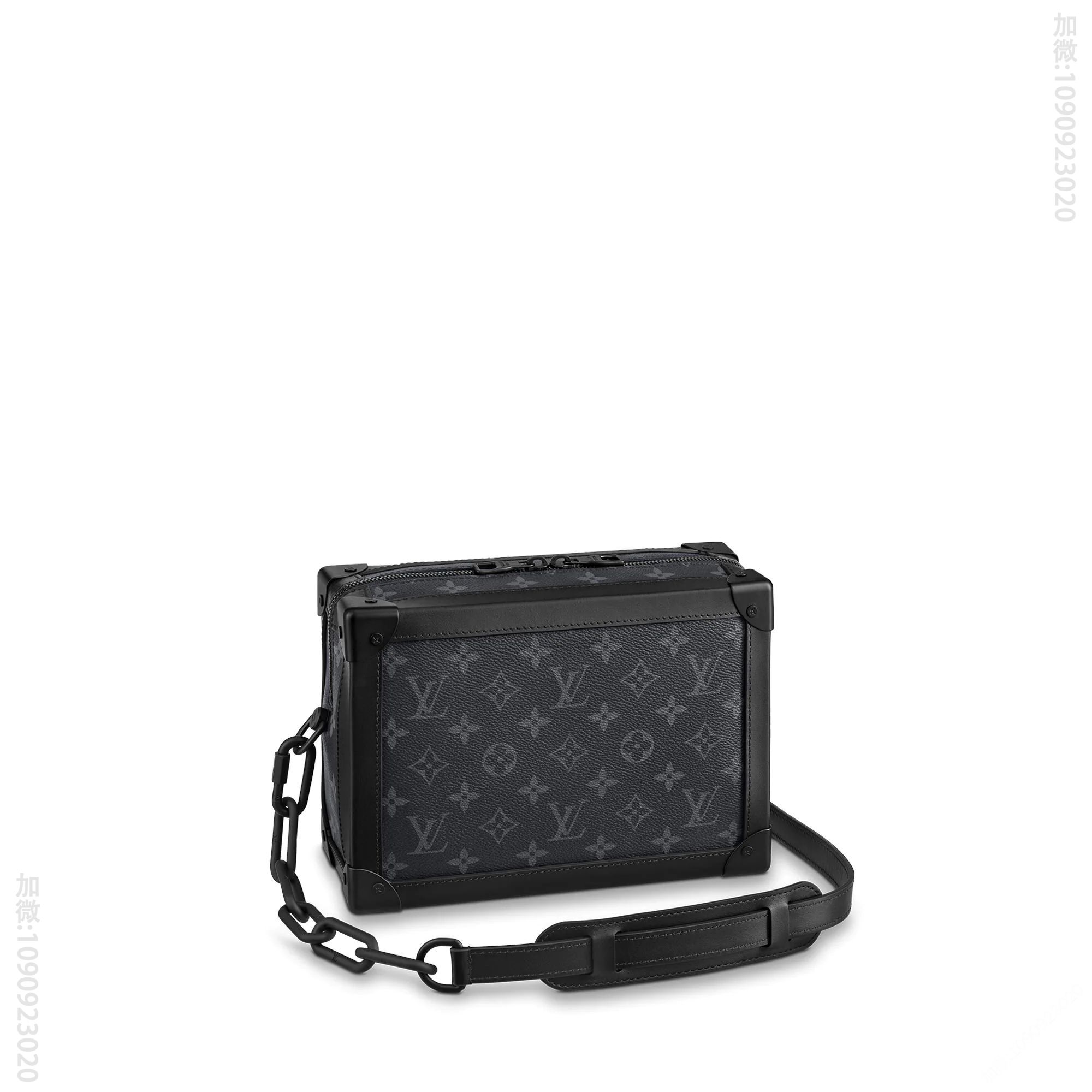 LV M44730 Soft Trunk黑色链条邮差包