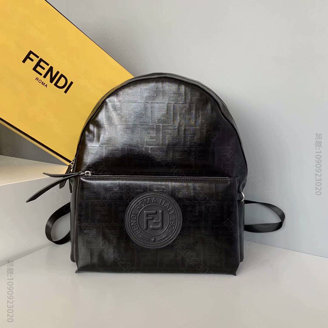 FENDI芬迪压印FF图案网纱透气背带防水料背包2363