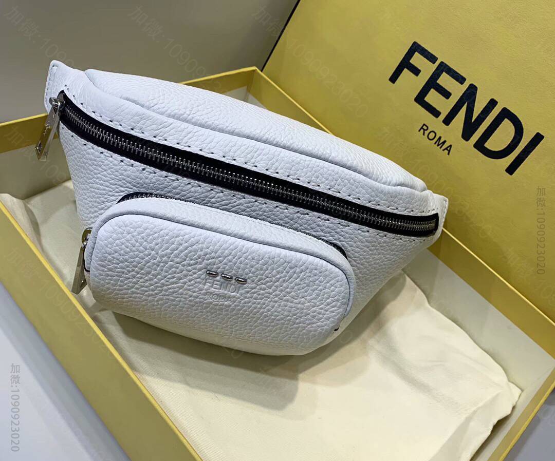 FENDI芬迪荔枝纹胸包腰包2370A