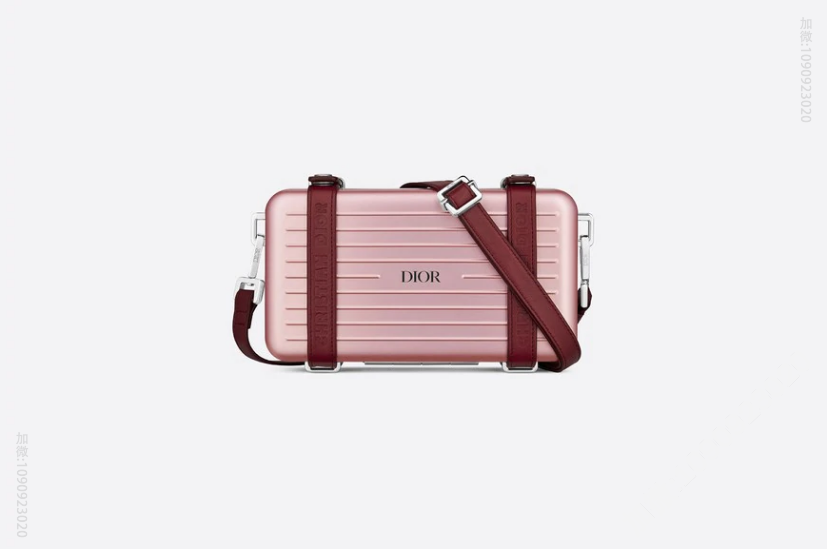 Dior/迪奥 Rimowa联名 粉红色铝镁合金小箱子斜挎包
