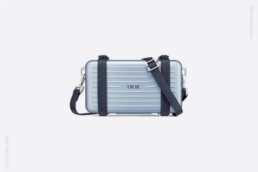 Dior/迪奥 Rimowa联名 蓝色铝镁合金小箱子迷你行李箱斜挎包