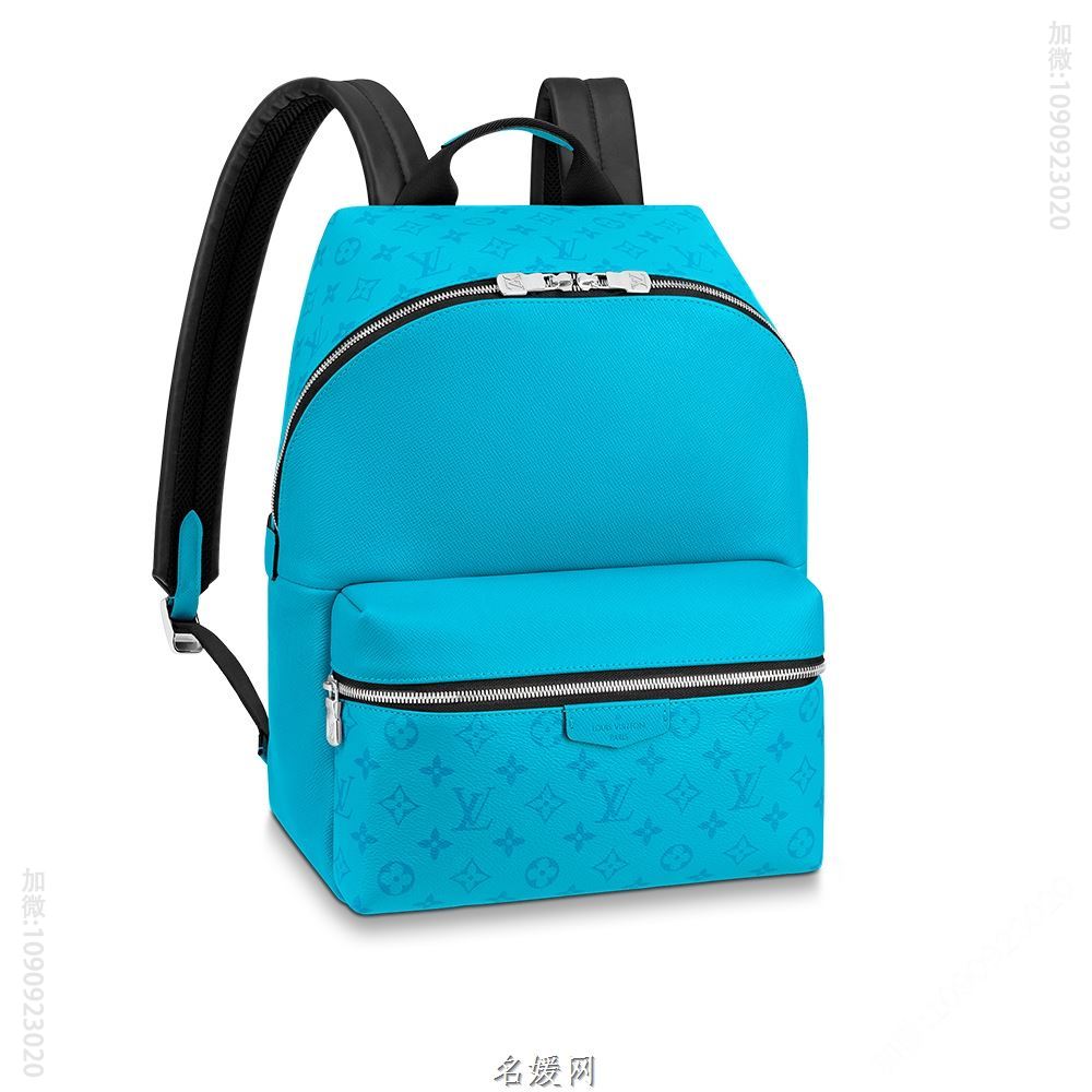 LV M30409 Taigarama系列Taiga牛皮Discovery蓝色双肩包