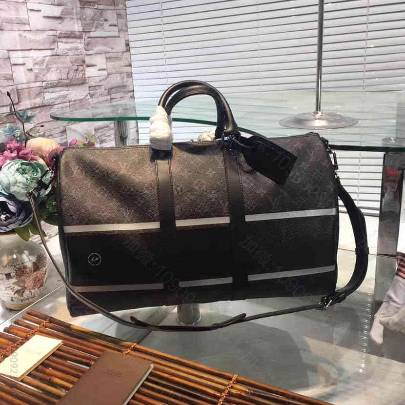 2017日本藤原浩 日蚀闪光 LV KEEPALL 45 旅行袋 M4341...