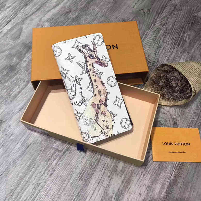 路易威登 Monogram Other 绘制长颈鹿图案 BRAZZA 钱夹M66933