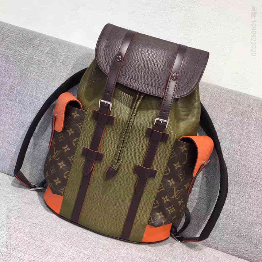LV 帆布与Epi皮革拼色 CHRISTOPHER 小号双肩包 M53425