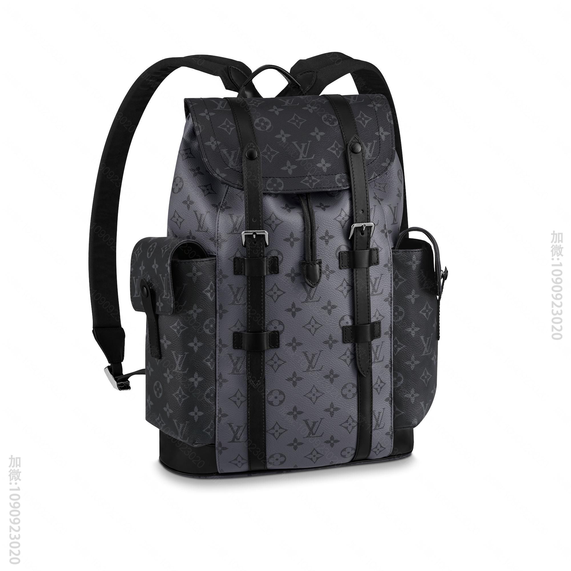 LV M45419 黑银色Christopher小号登山双肩包