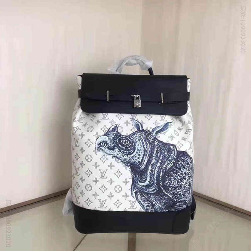 LV M54125 MONOGRAM OTHER 犀牛动物图案 STEAMER 双肩包